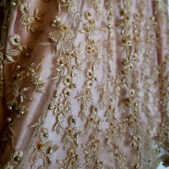 Beaded Lace Boho Blouse - Blush - Picture 7 of 7